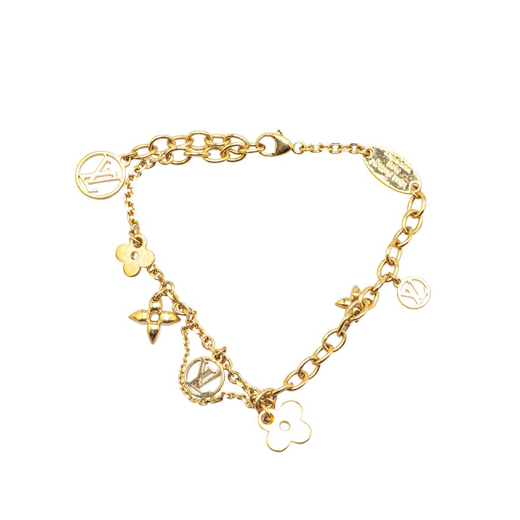 Louis Vuitton Gold Plated Monogram Blooming Supple Bracelet