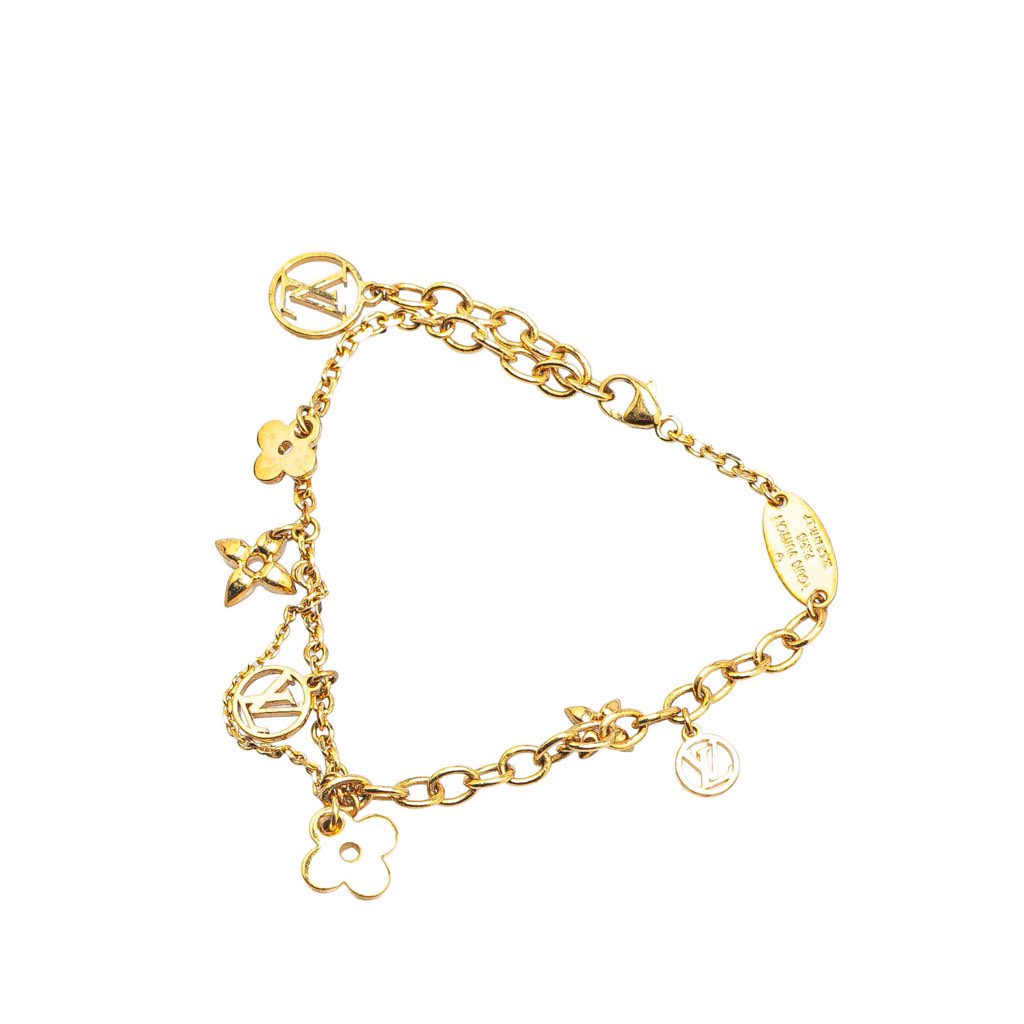 Louis Vuitton Gold Plated Monogram Blooming Supple Bracelet - Back view