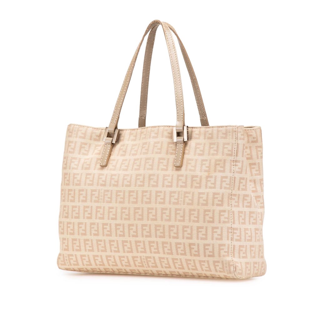 Fendi Zucchino Canvas Tote - Back view