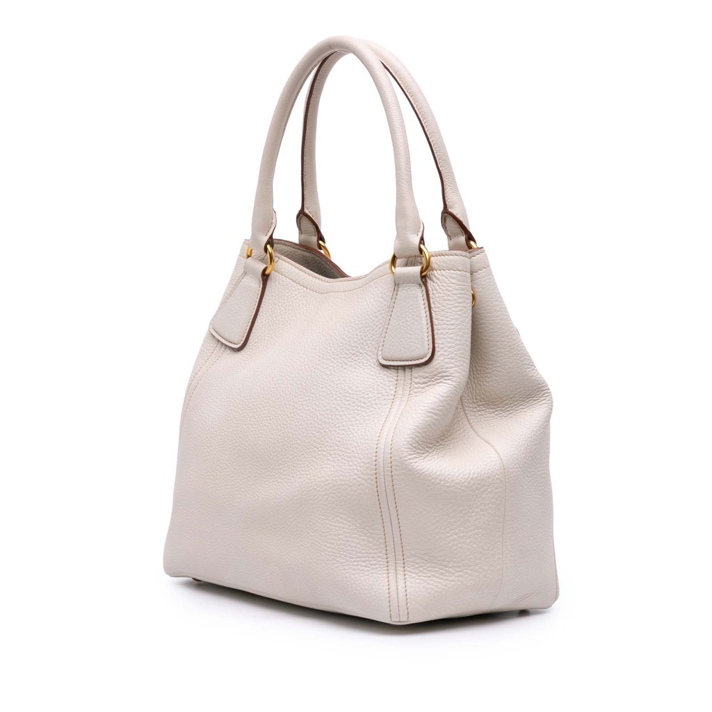 Prada Vitello Daino Open Convertible Tote - Back view