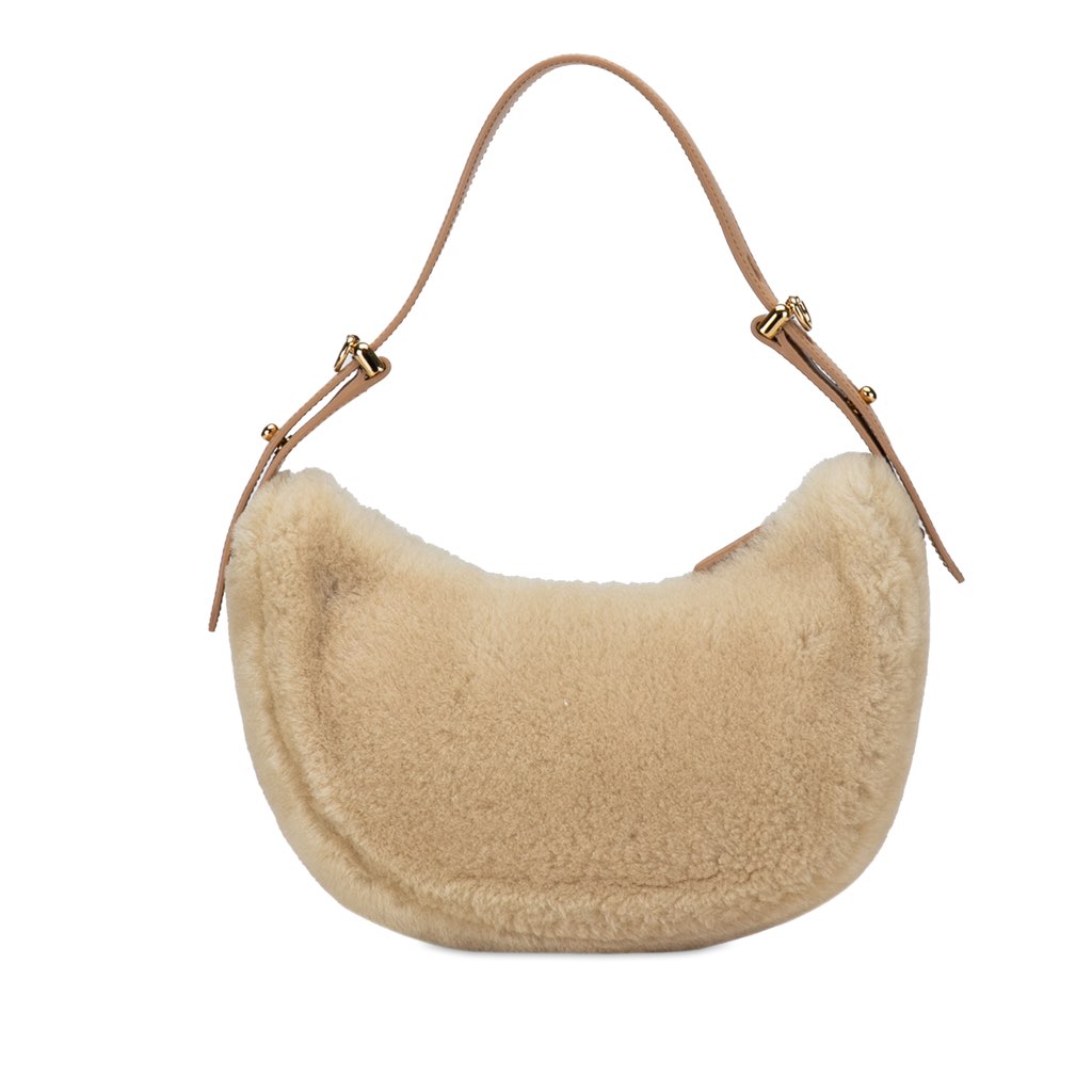 Prada Shearling and Leather Arqué Satchel - 3