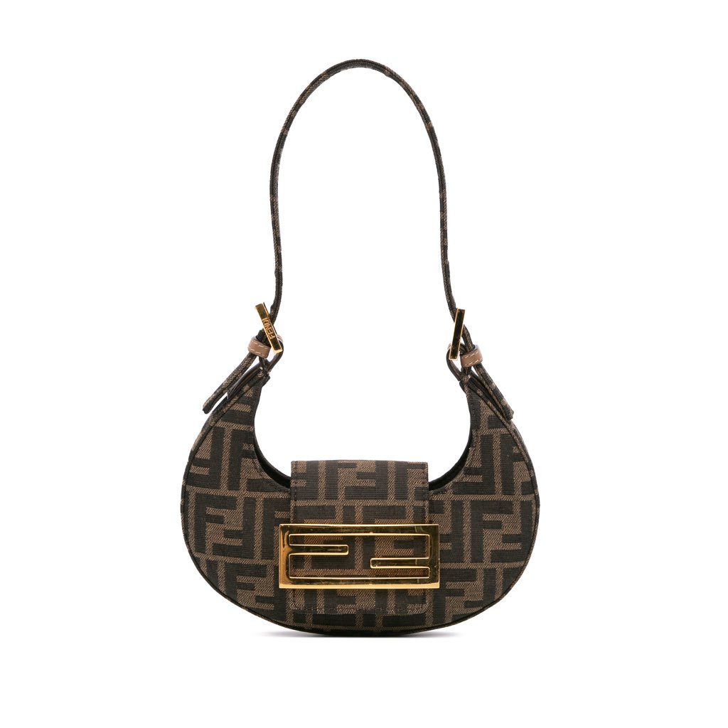 Fendi Mini Zucca Canvas Cookie Hobo