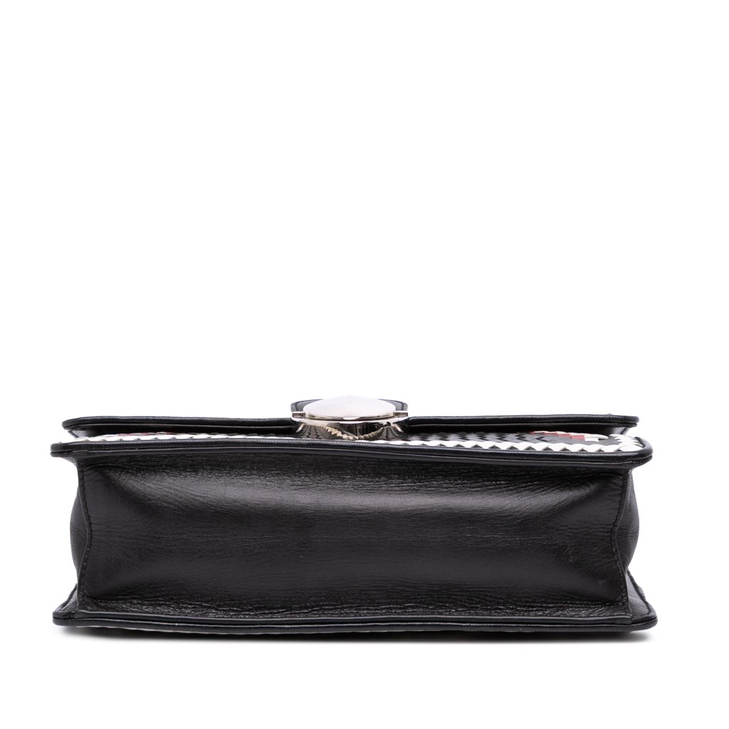 Prada Goatskin Woven Madras Crossbody - 3