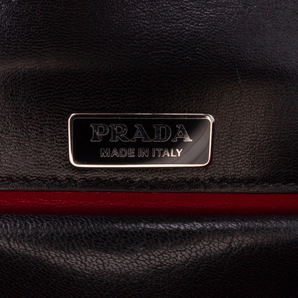 Prada Goatskin Woven Madras Crossbody - 5