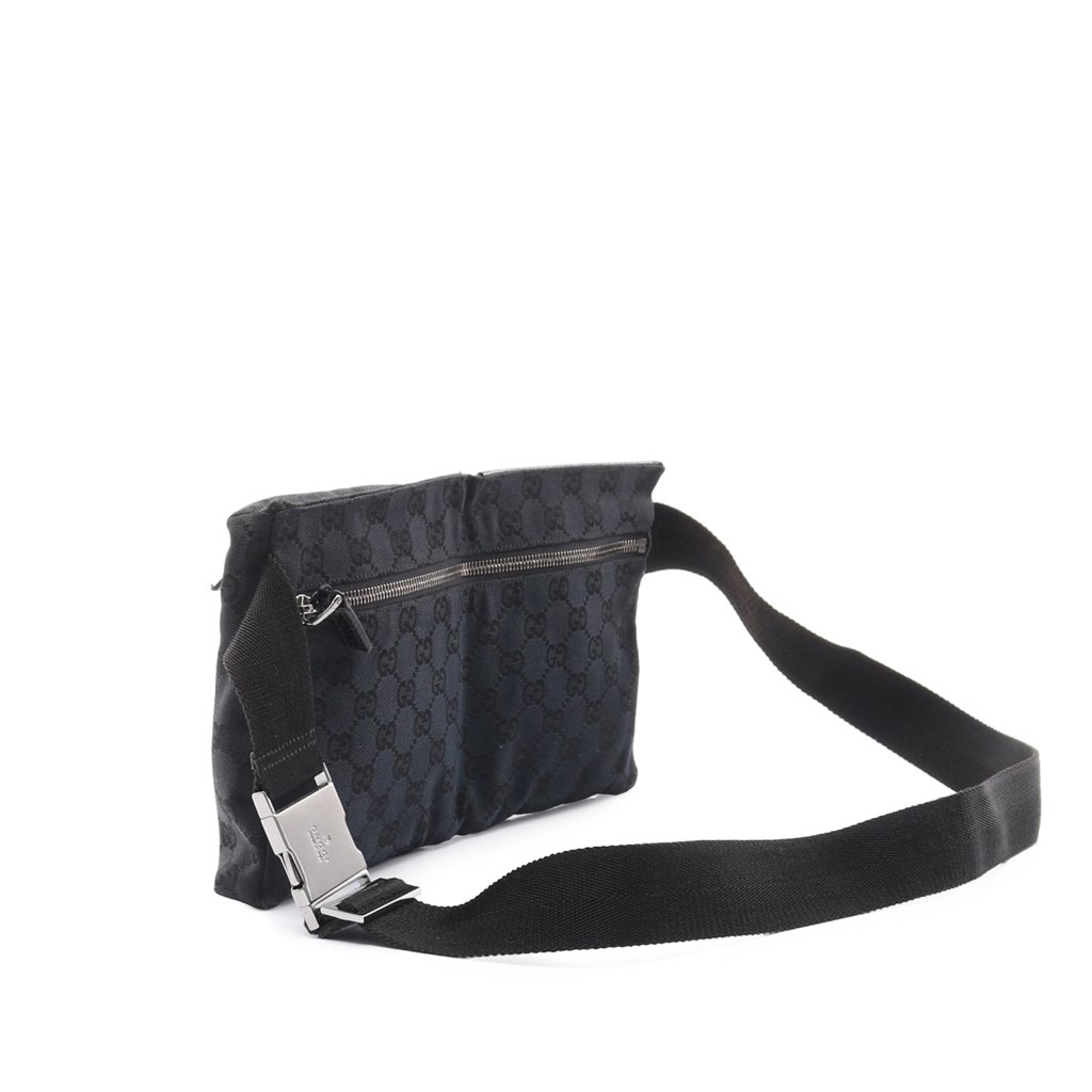 Gucci GG Canvas Double Pocket Belt Bag - 2