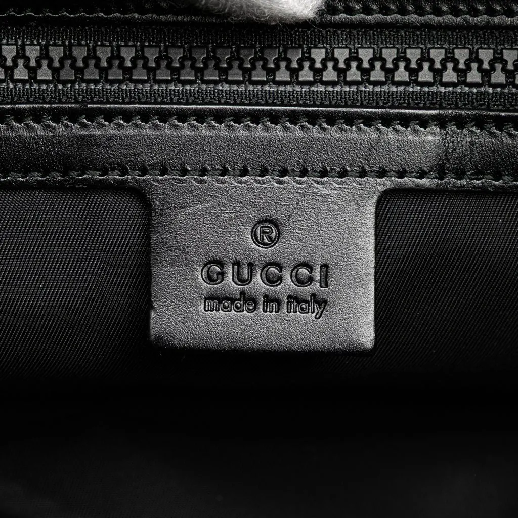 Gucci Techno Canvas Web L Aveugle Par Amour Embroidered Belt Bag Black Canvas Very good - Box View