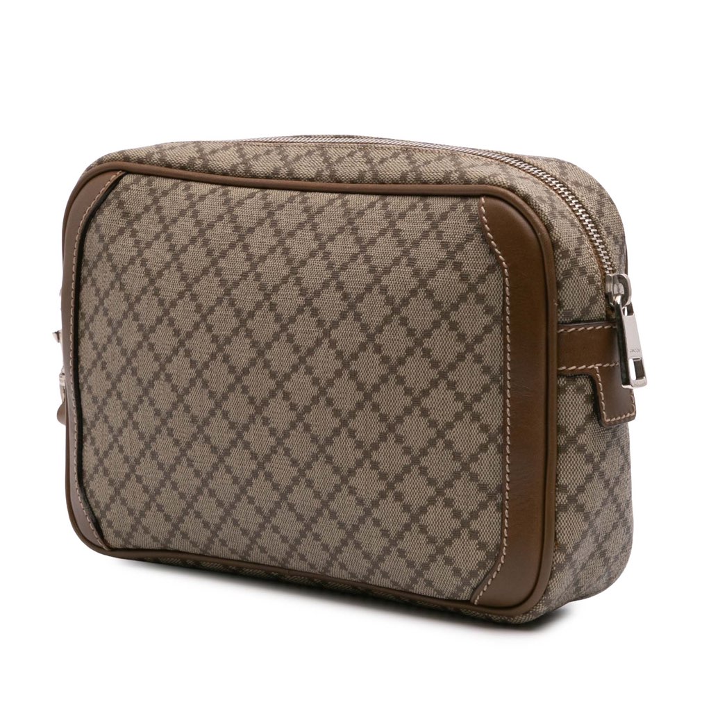 Gucci Diamante Coated Canvas Clutch - Back view