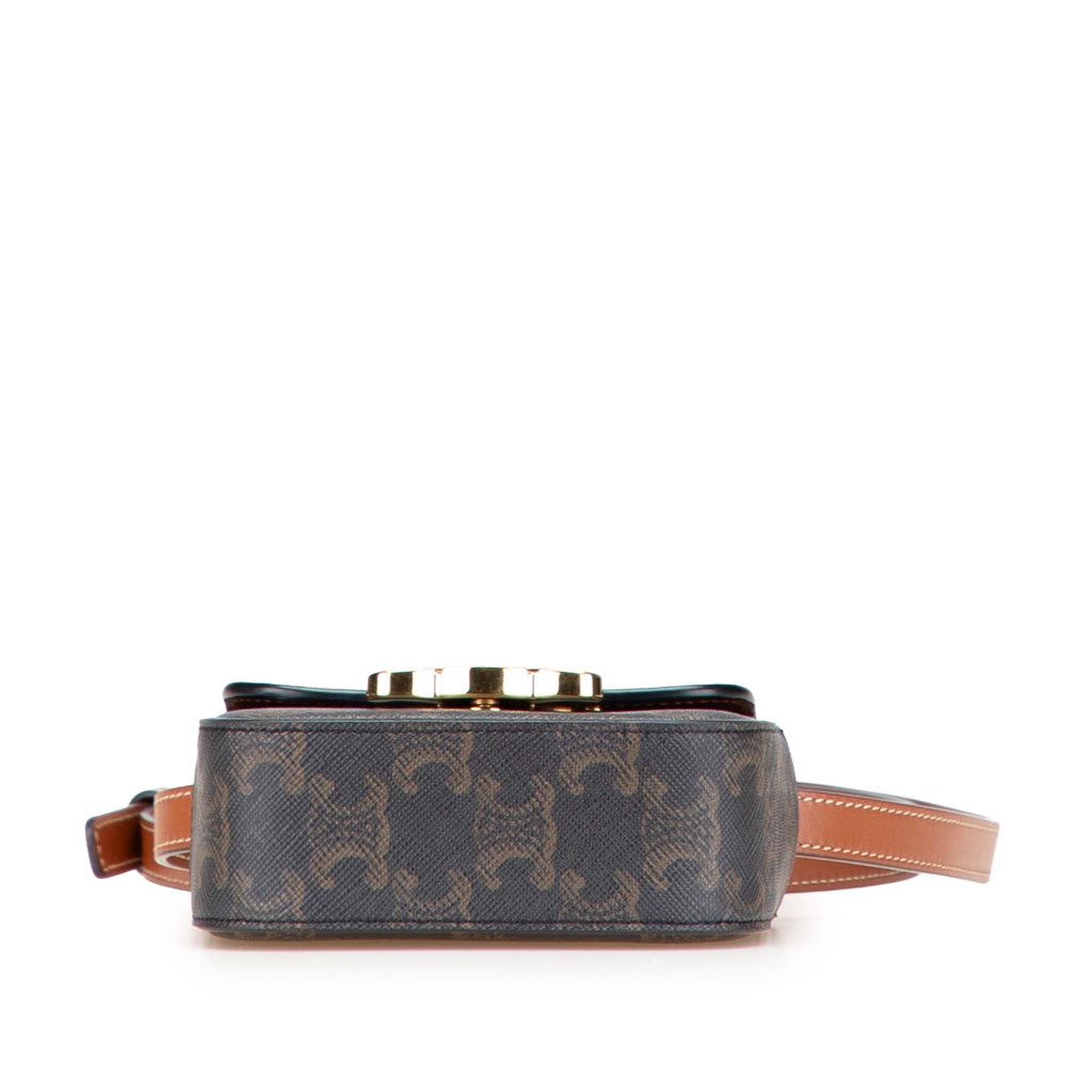 Celine Mini Triomphe Coated Canvas Triomphe Crossbody - Image 6