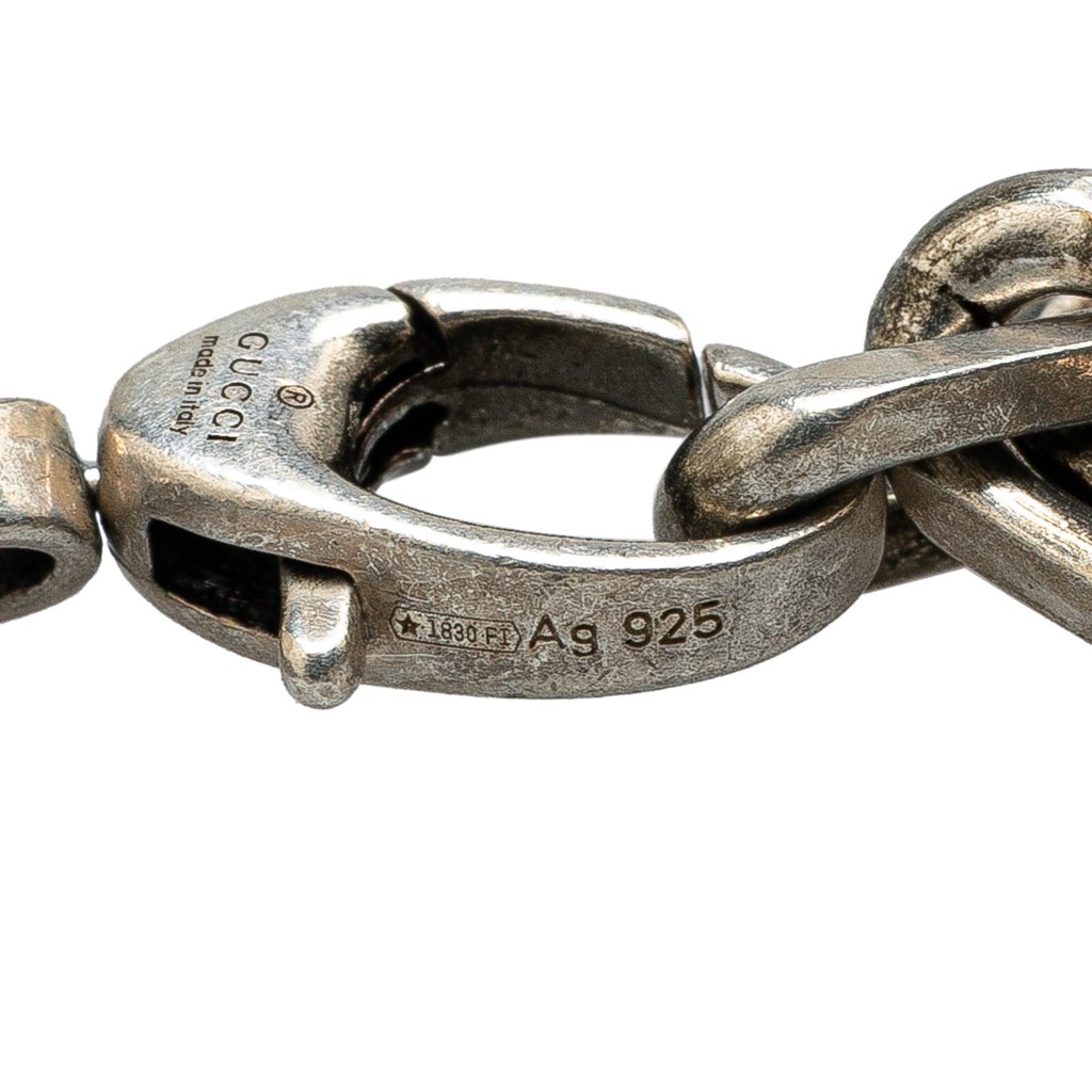 Gucci Sterling Silver Interlocking G Chain Necklace - 4