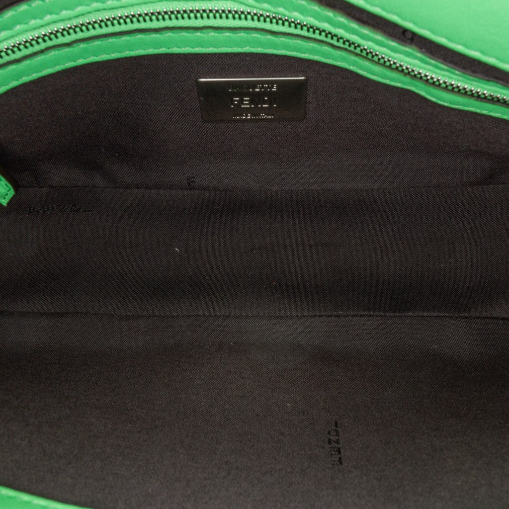 Fendi Zucca Embossed Stitched Leather Baguette Satchel - 4