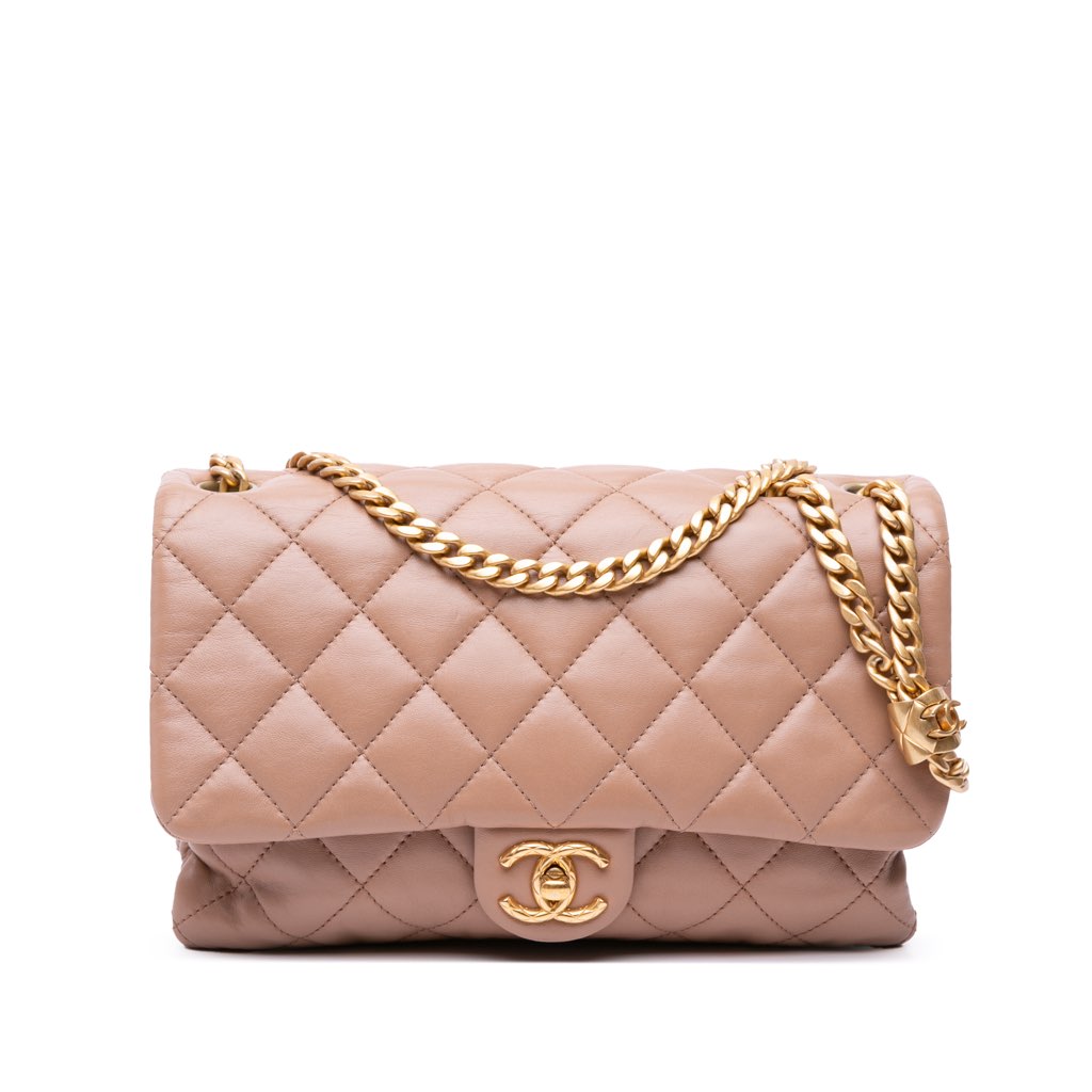 Chanel Medium Quilted Lambskin Pillow Crush Flap