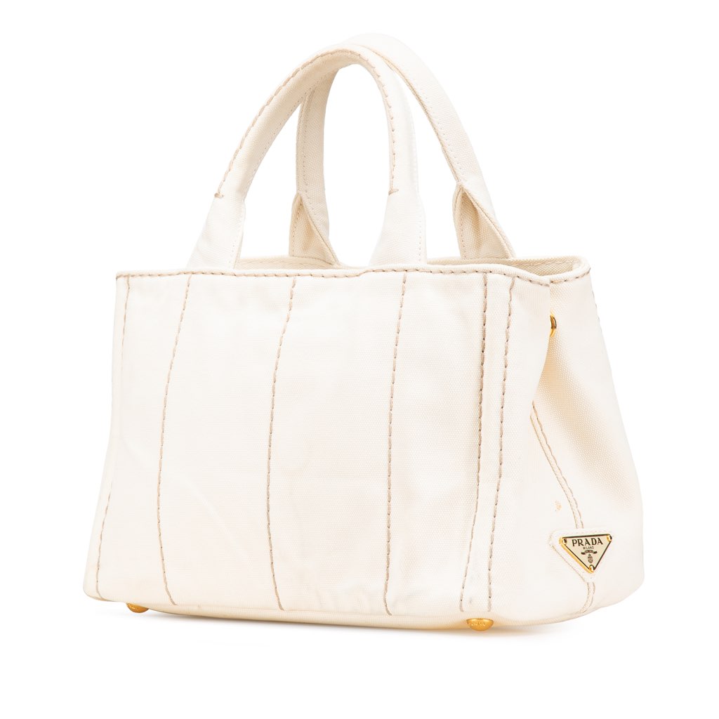 Prada Small Canvas Canapa Logo Satchel - 2
