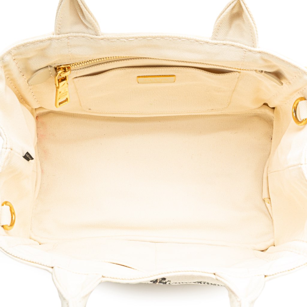 Prada Small Canvas Canapa Logo Satchel - 4