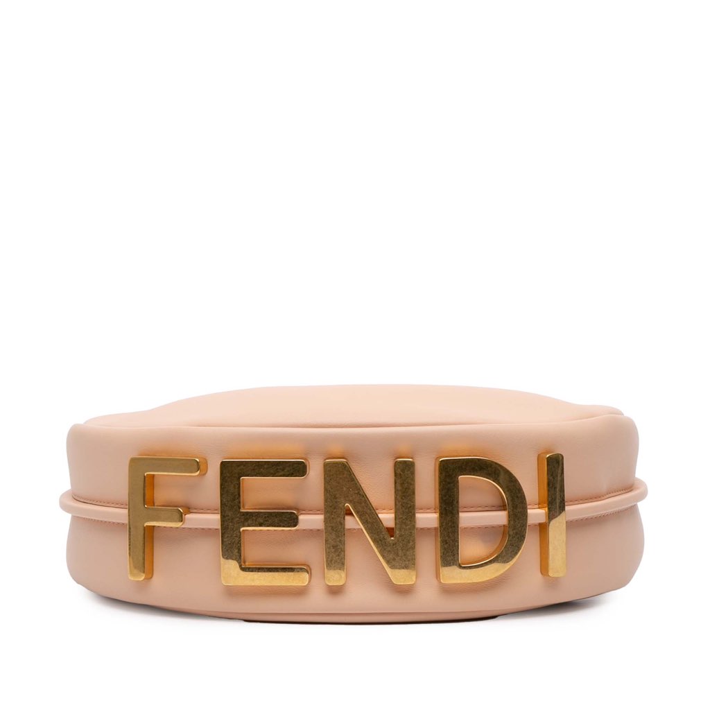 Fendi Small Leather Fendigraphy Hobo - 4