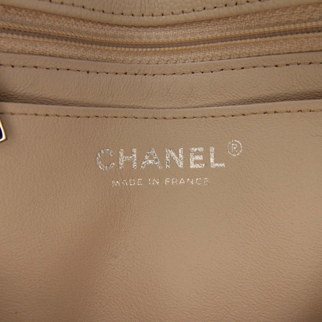 Chanel Mini Square Classic Caviar Single Flap - Side view