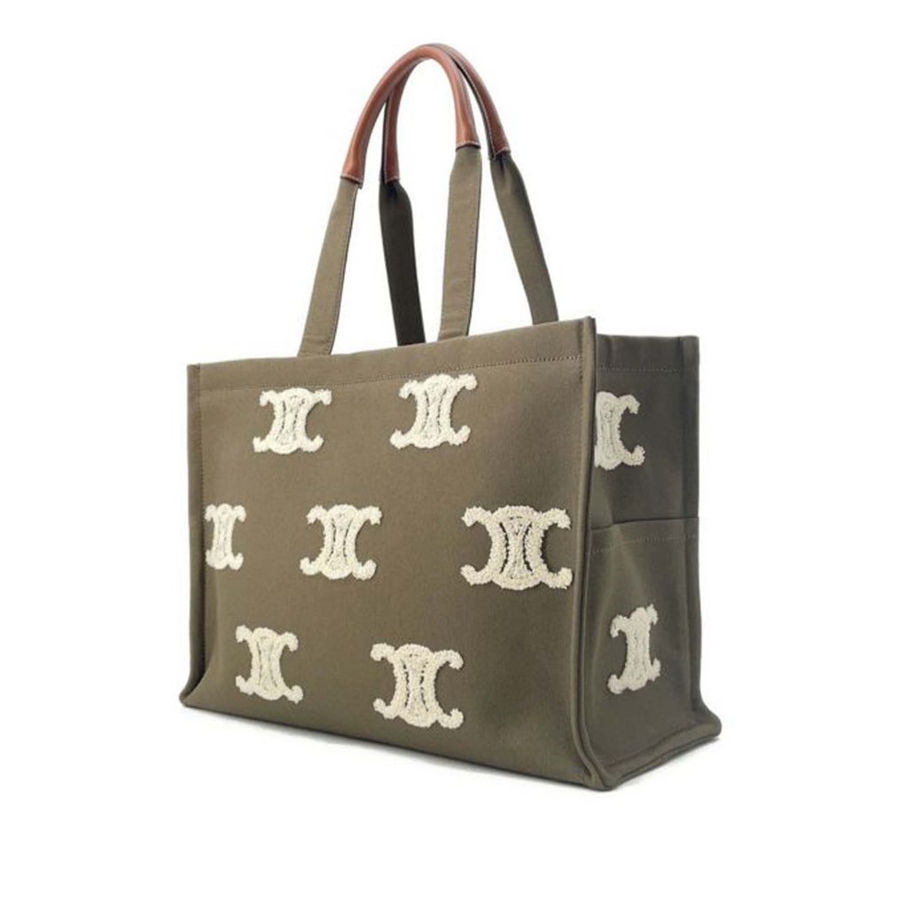 Celine Large Canvas Triomphe Cabas Thais Tote - 2