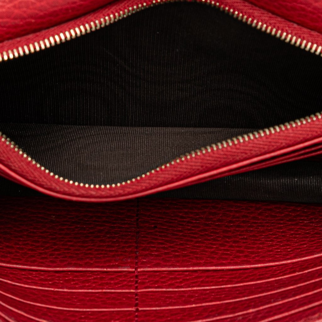 Gucci Leather Interlocking G Dollar Wallet on Chain - 4