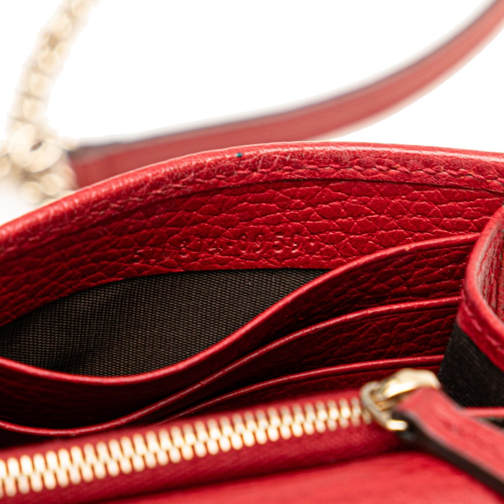 Gucci Leather Interlocking G Dollar Wallet on Chain - Detail 1