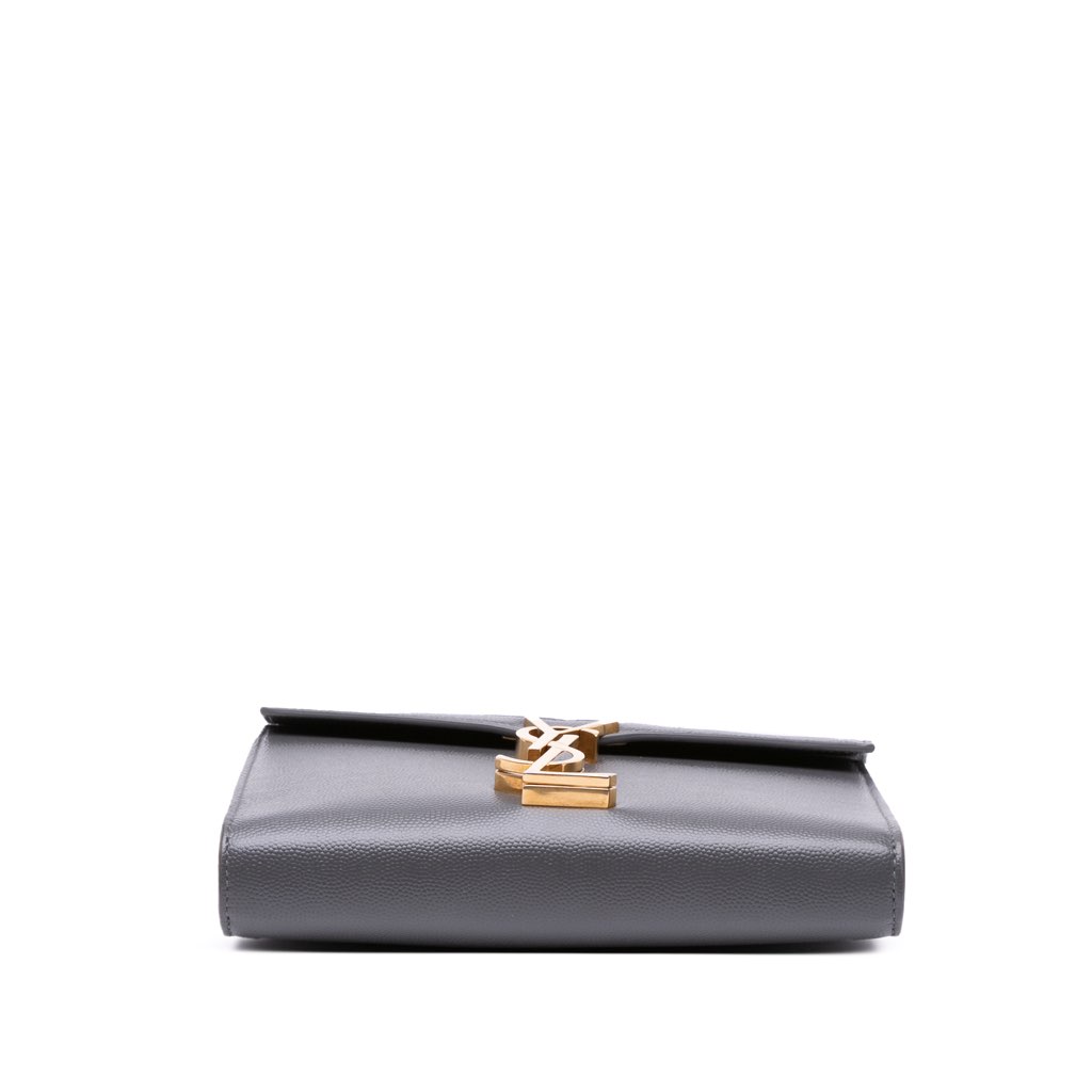 Saint Laurent Grain De Poudre Monogram Cassandra Chain Wallet - 3