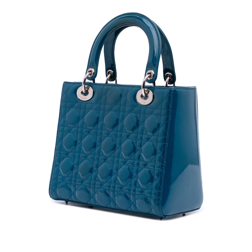 Dior Medium Patent Cannage Lady Dior - 2