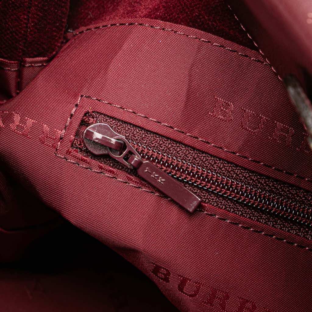 Burberry Velvet Trimmed House Check Canvas Tote - 5