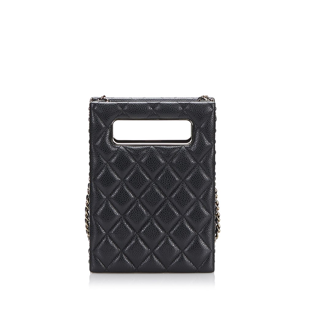 Chanel Mini Caviar Chain Around Cut Out Evening Bag - 3