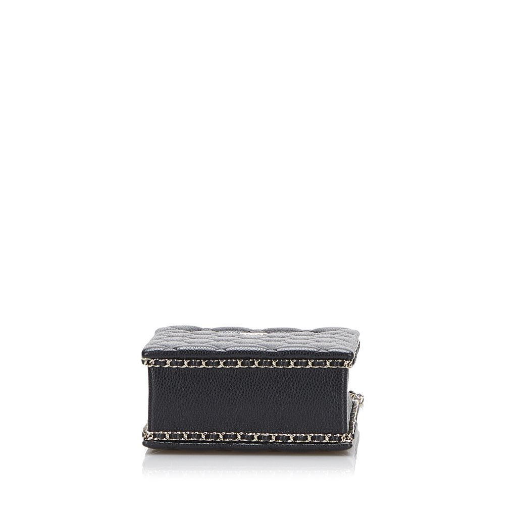Chanel Mini Caviar Chain Around Cut Out Evening Bag - 4