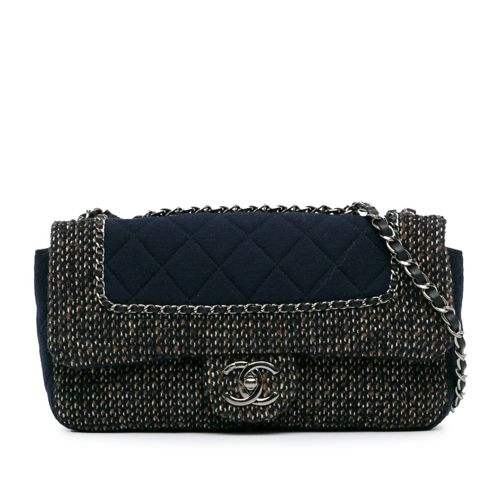Chanel Small Jersey Tweed Flap