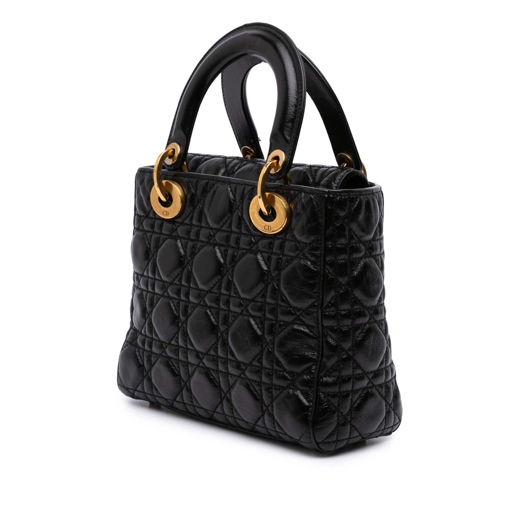 Dior Small Crinkled Patent Cannage My ABCDior Lady Dior - Back view