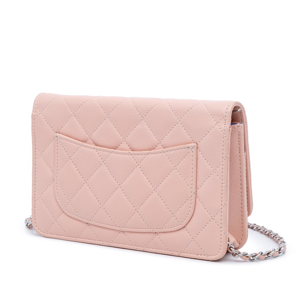 Chanel CC Quilted Caviar Wallet On Chain - 2