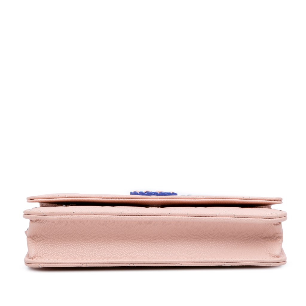 Chanel CC Quilted Caviar Wallet On Chain - 3