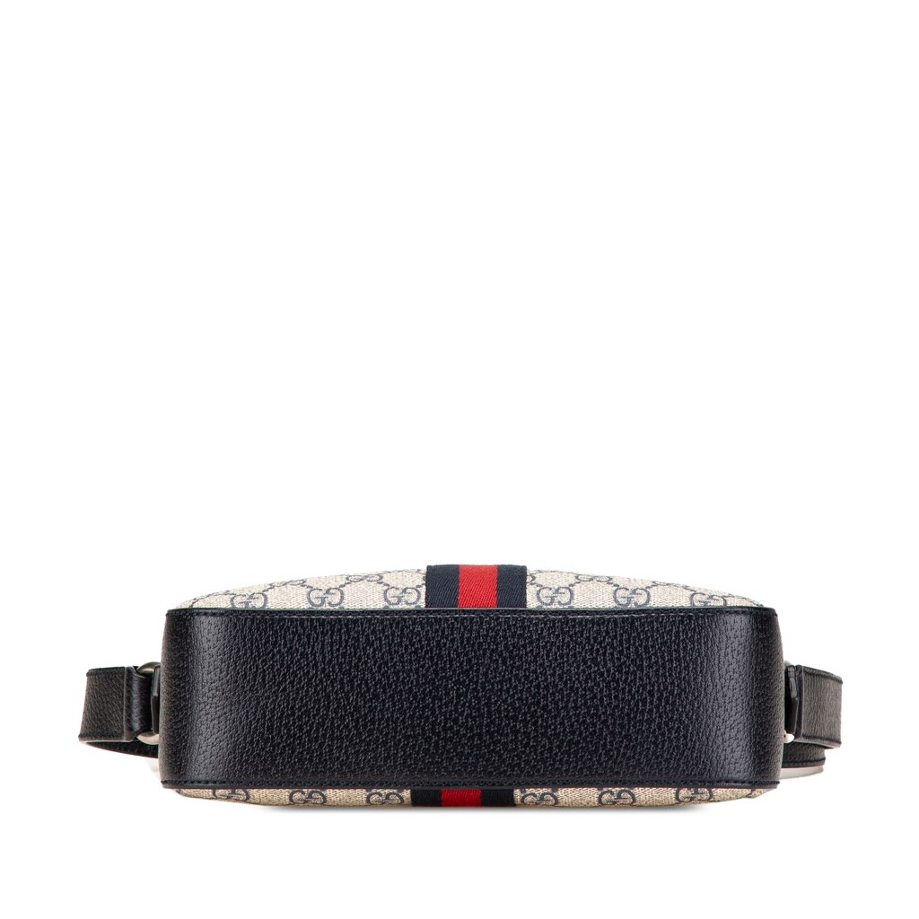 Gucci Small GG Supreme Textured Dollar Calfskin Web Ophidia Camera Bag - 3