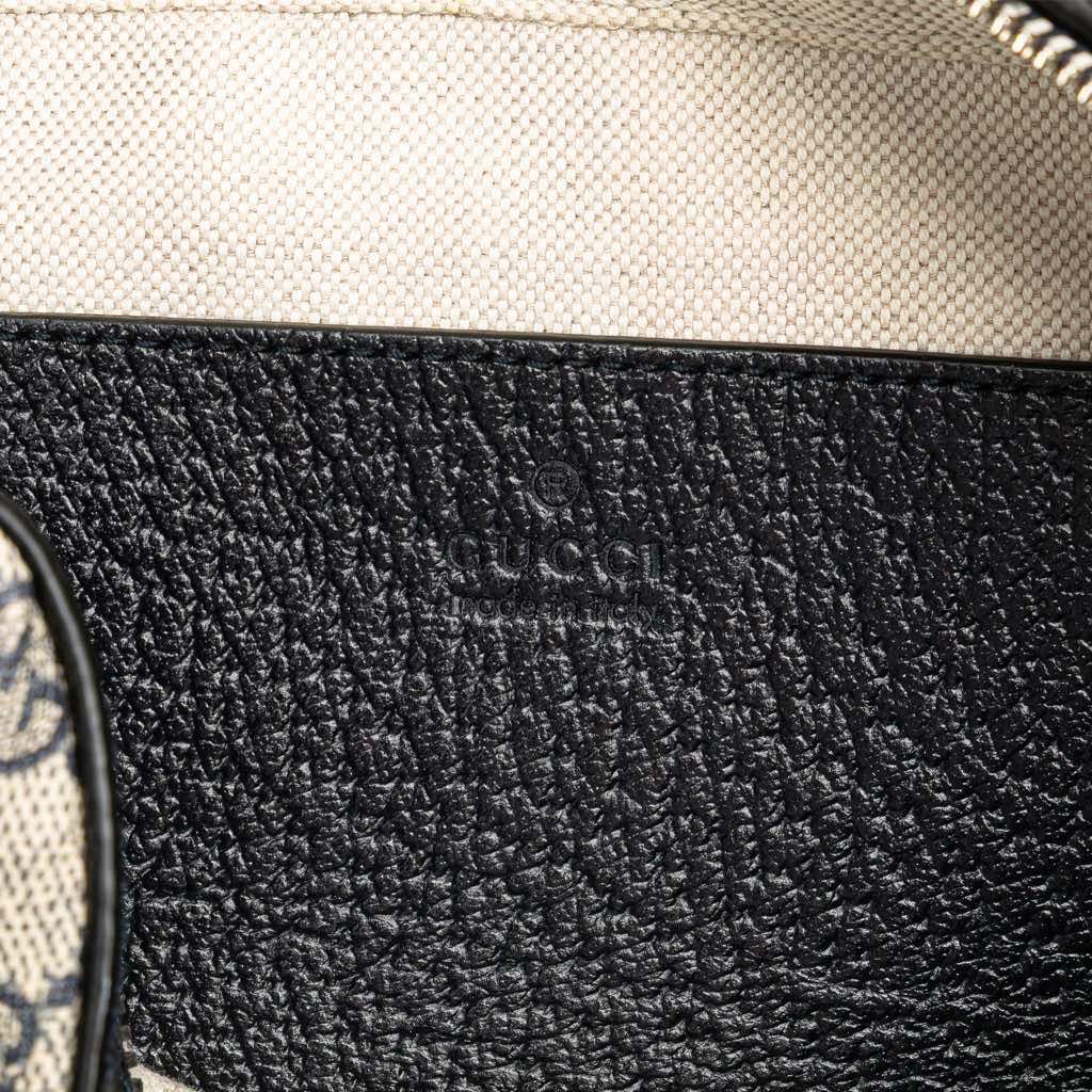 Gucci Small GG Supreme Textured Dollar Calfskin Web Ophidia Camera Bag - 5