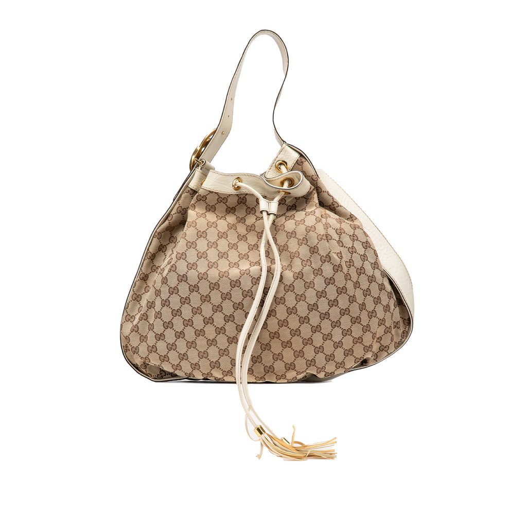 Gucci GG Canvas Interlocking Icon Drawstring Hobo