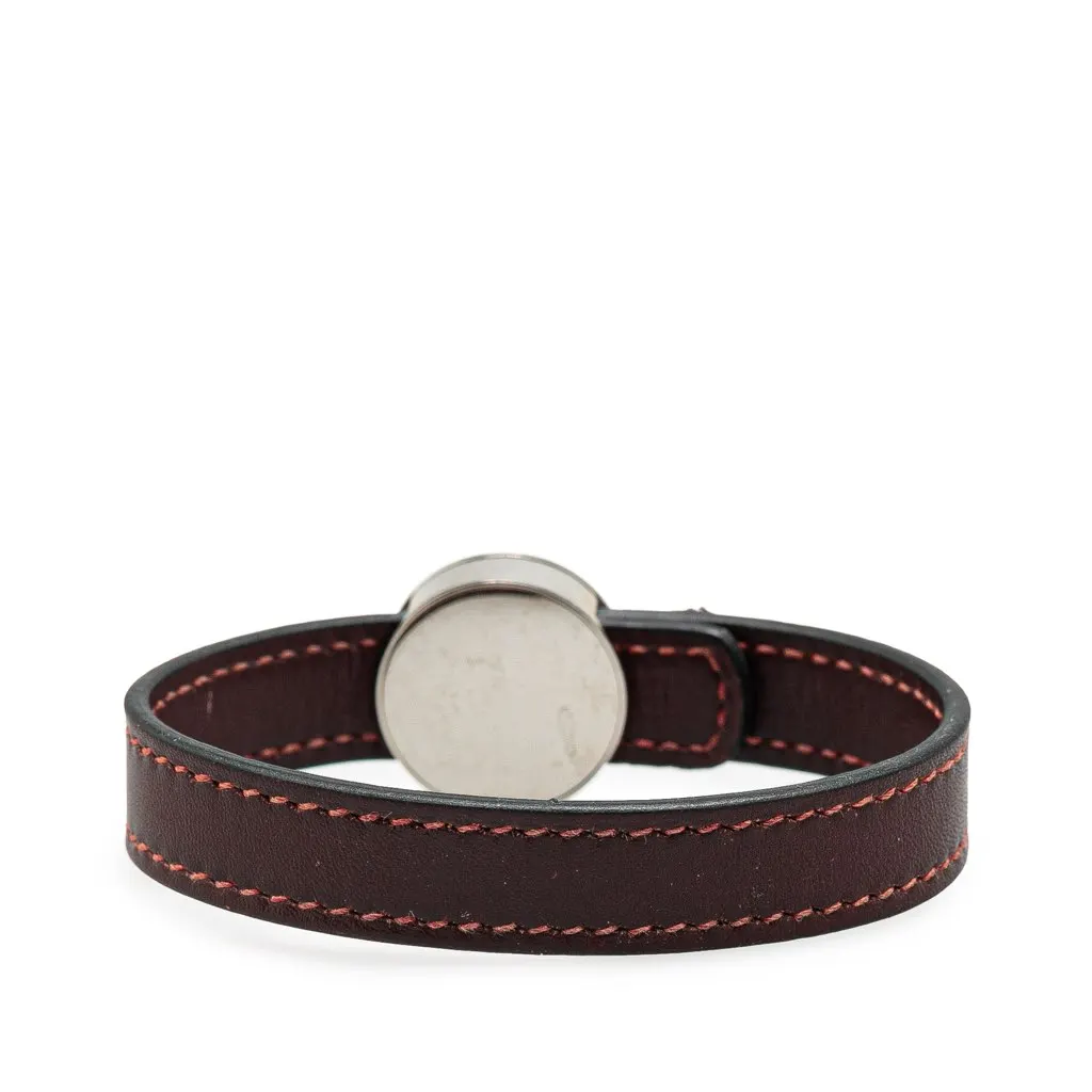 Hermès Leather Clou de Selle Bracelet Brown Leather Good - Inside View
