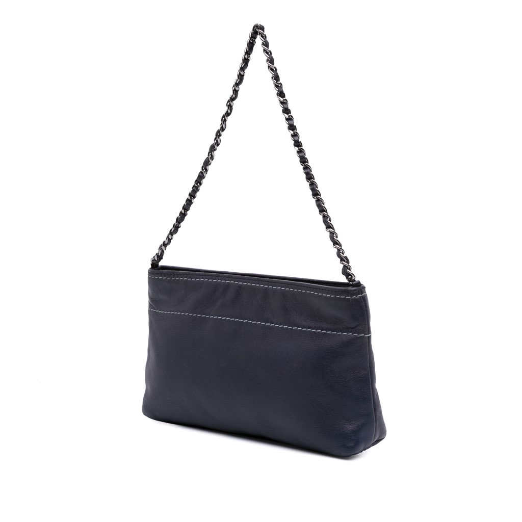 Chanel Lambskin LAX Chain Pochette - 2