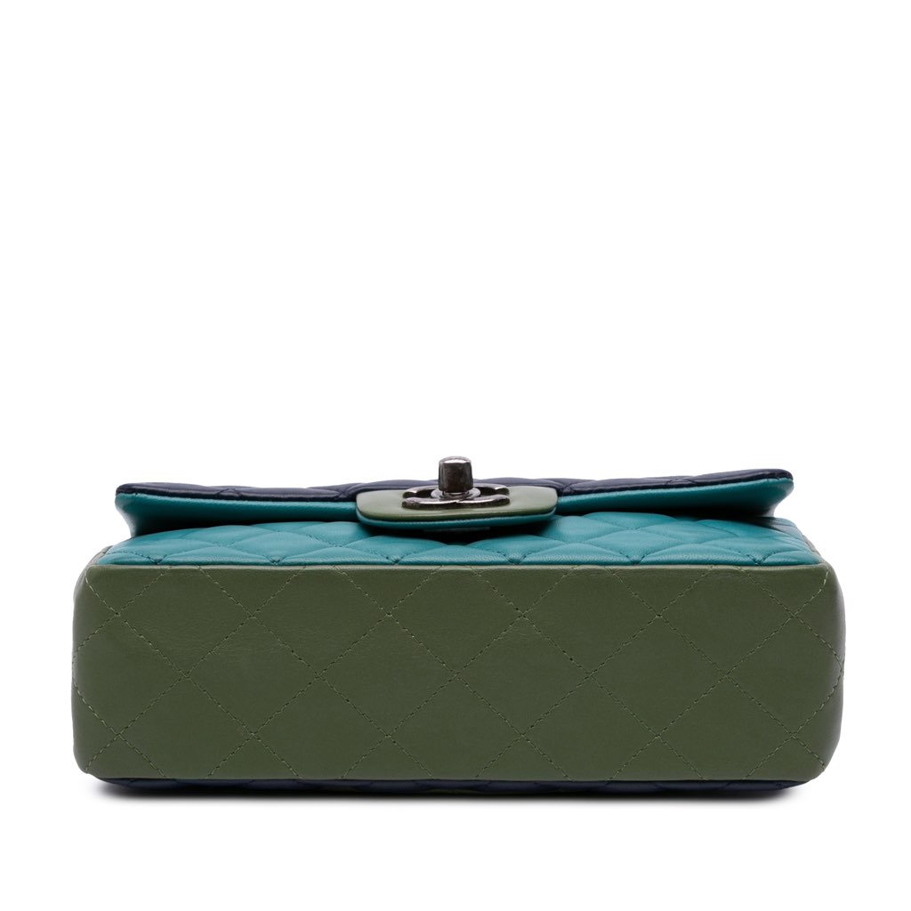 Chanel Mini Rectangular Classic Tricolor Lambskin Single Flap - 3