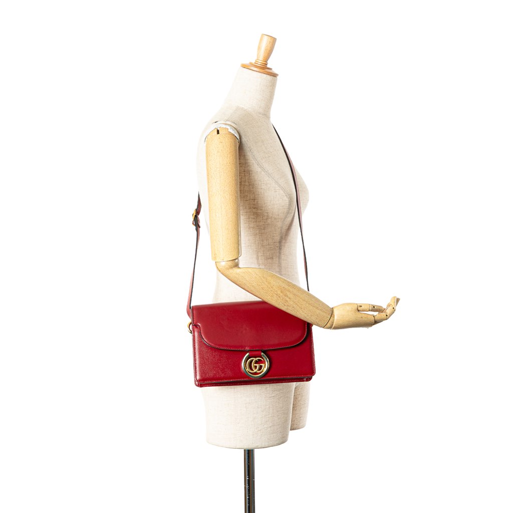 Gucci Small Textured Calfskin GG Ring  Torchon Crossbody - Image 15