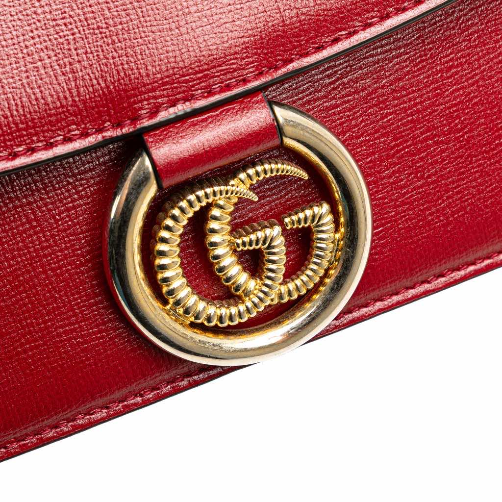 Gucci Small Textured Calfskin GG Ring  Torchon Crossbody - Image 10
