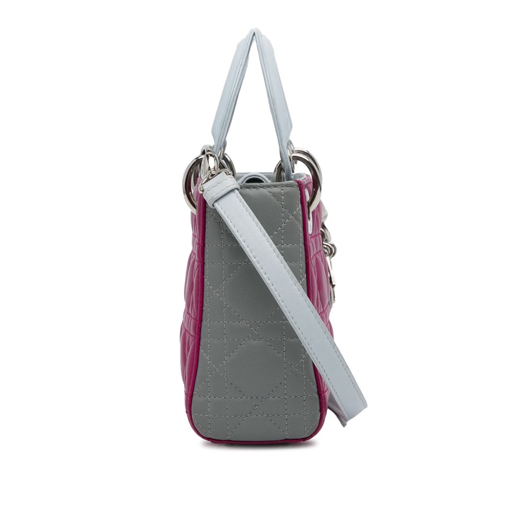 Dior Mini Tricolor Lambskin Cannage Lady Dior - 3