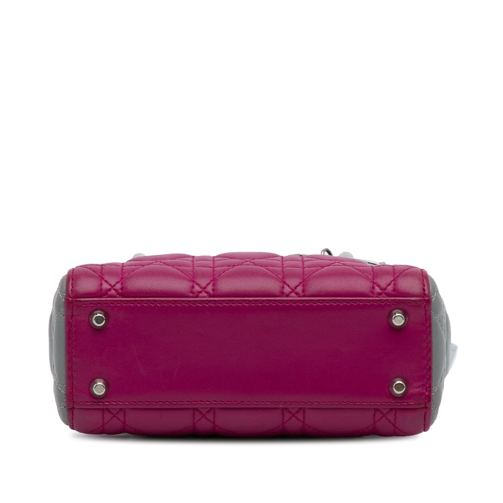 Dior Mini Tricolor Lambskin Cannage Lady Dior - 5