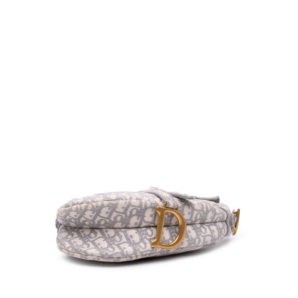 Dior Oblique Canvas Embroidered Saddle Bag - 3