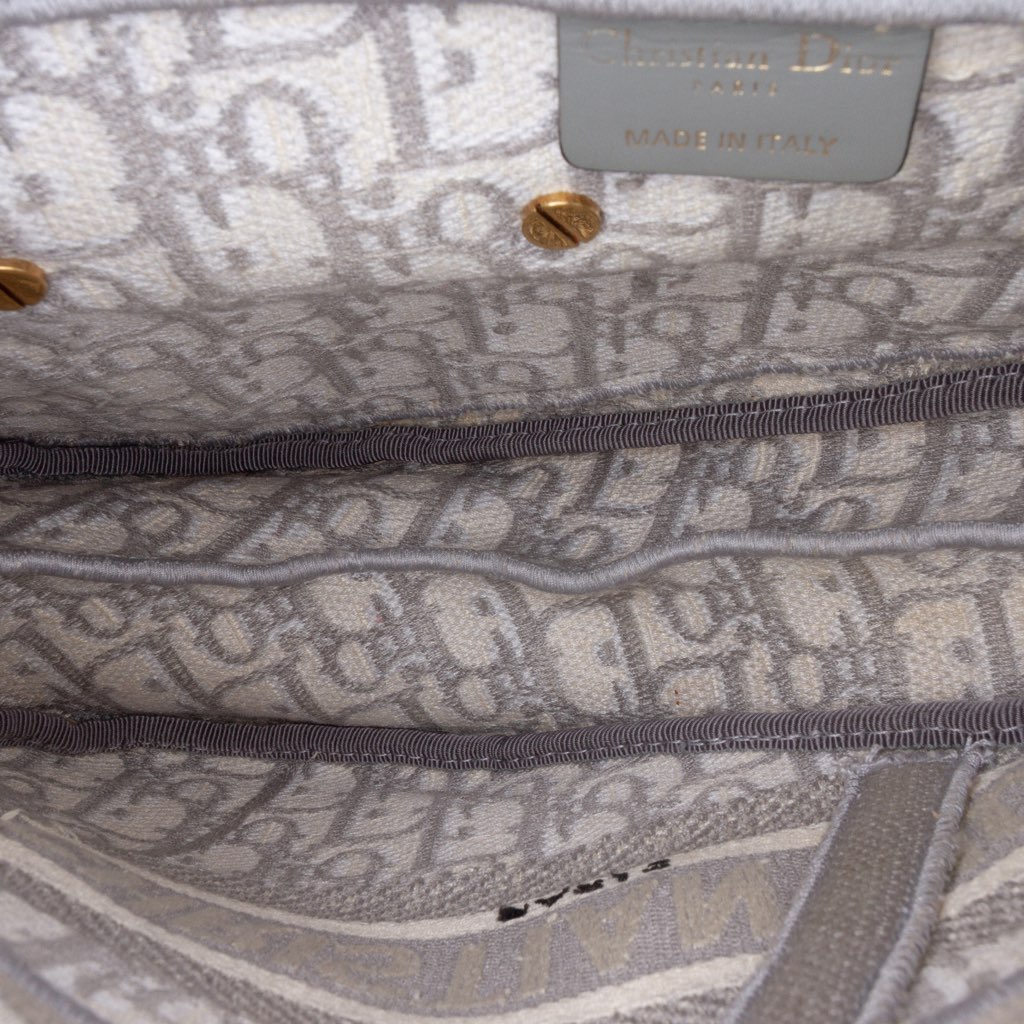 Dior Oblique Canvas Embroidered Saddle Bag - 4