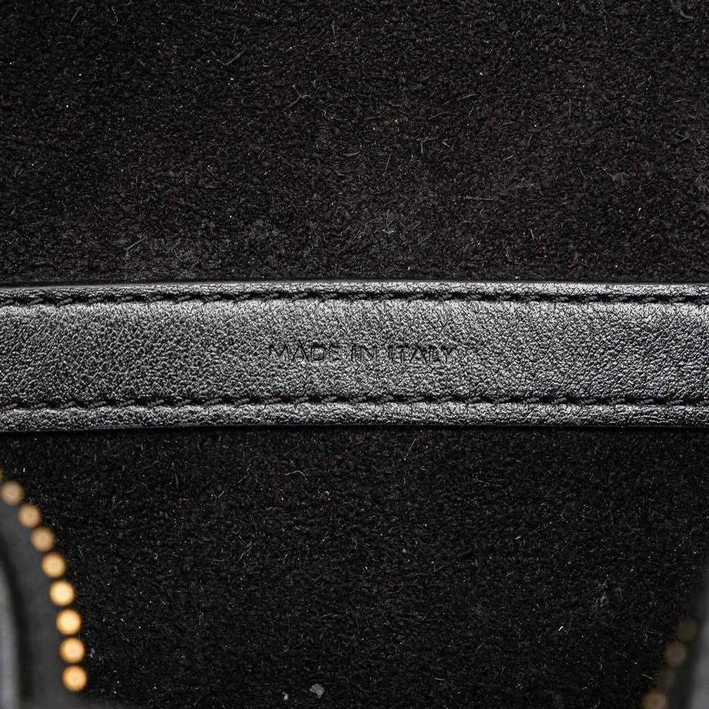 Celine Smooth Calfskin Cuir Triomphe Satchel Black Leather Good - Box View