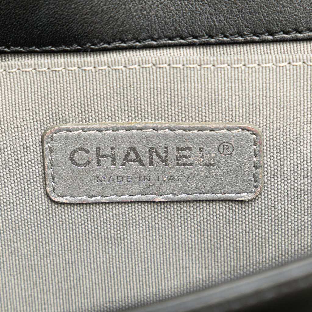 Chanel Old Medium Chevron Calfskin Boy Flap - 5