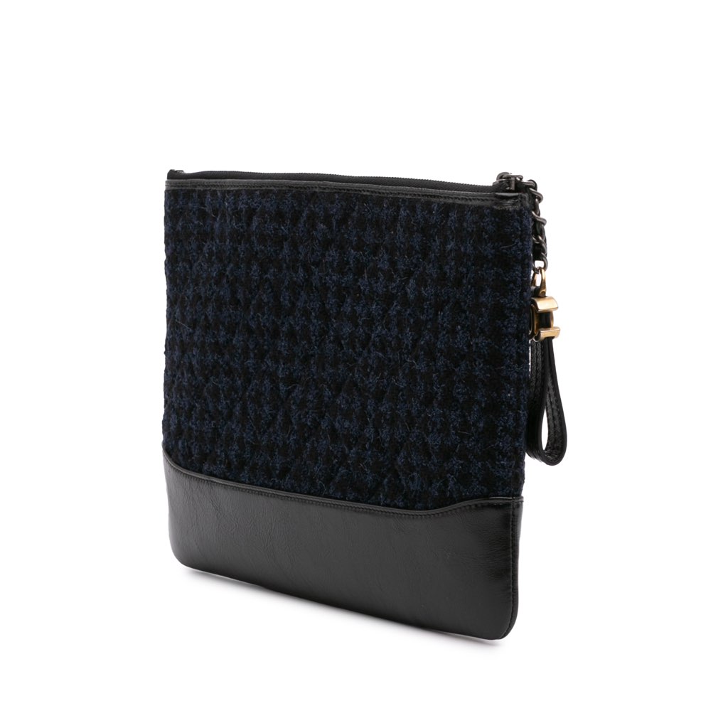 Chanel Quilted Tweed and Calfskin Embroidered Gabrielle Clutch - 2
