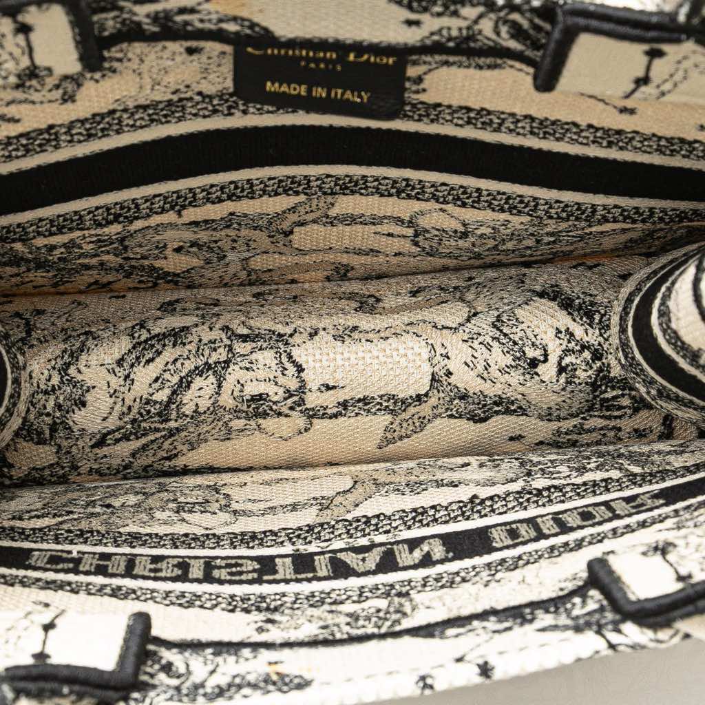 Dior Small Canvas Embroidered Zodiac Toile De Jouy Book Tote - 4