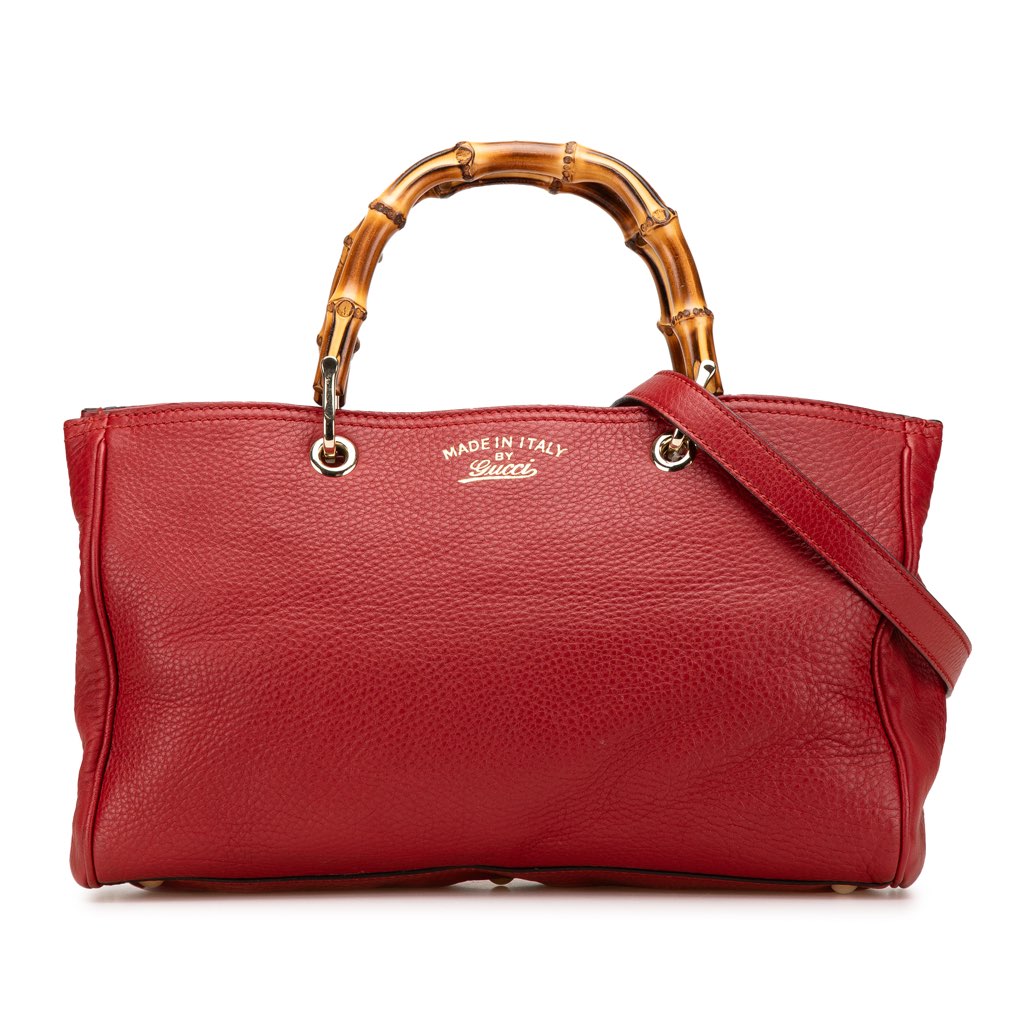 Gucci Medium Calfskin Bamboo Shopper Satchel
