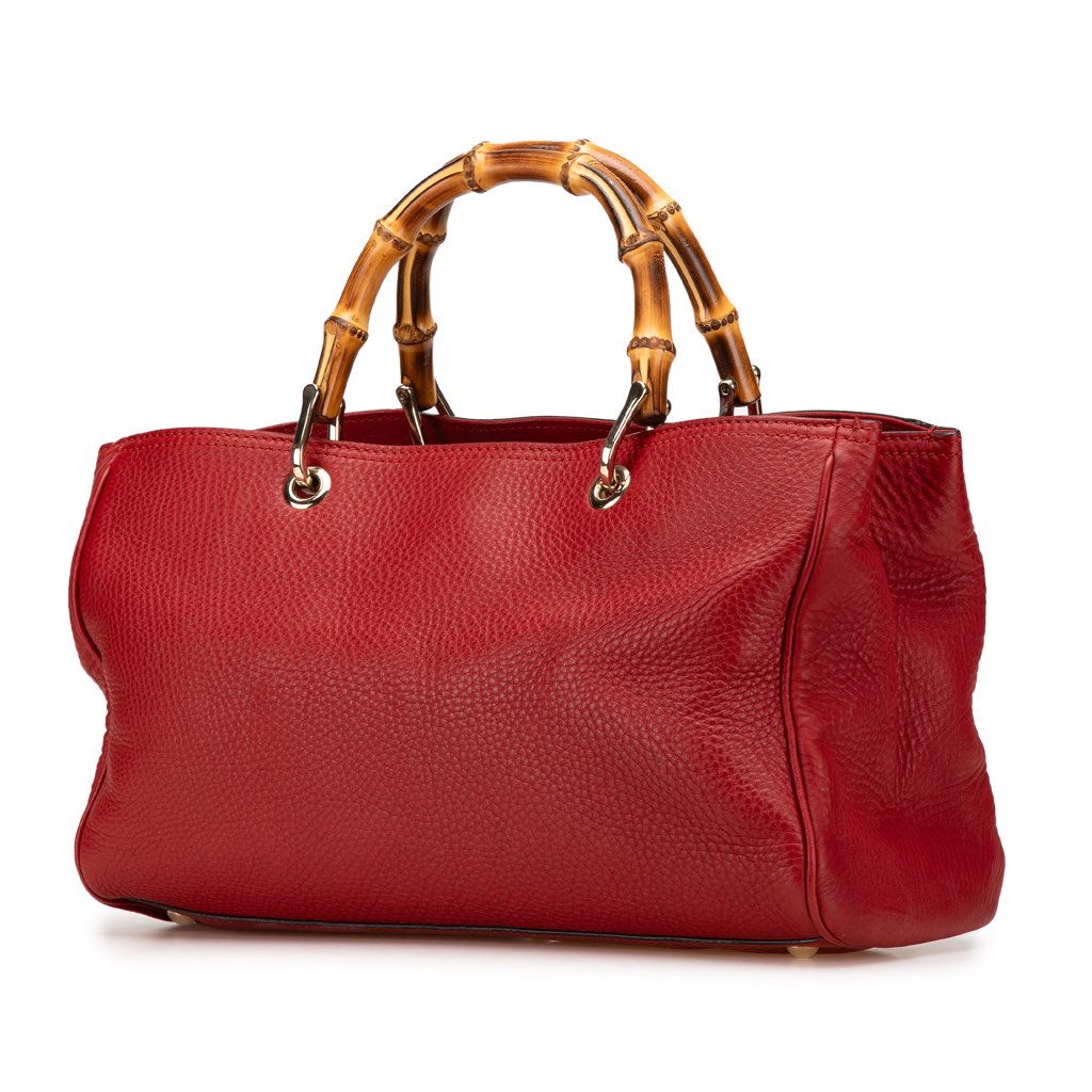 Gucci Medium Calfskin Bamboo Shopper Satchel - 2