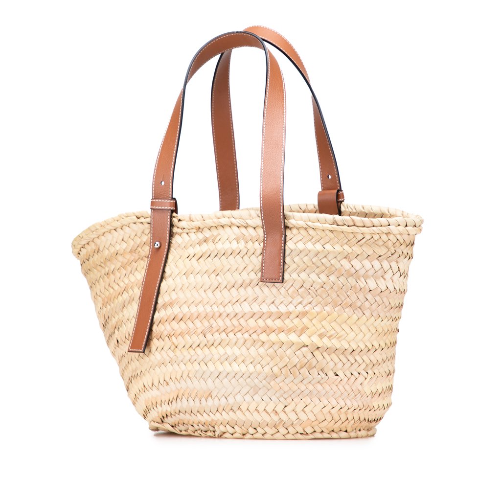 Loewe Medium Raffia Basket Tote - 2